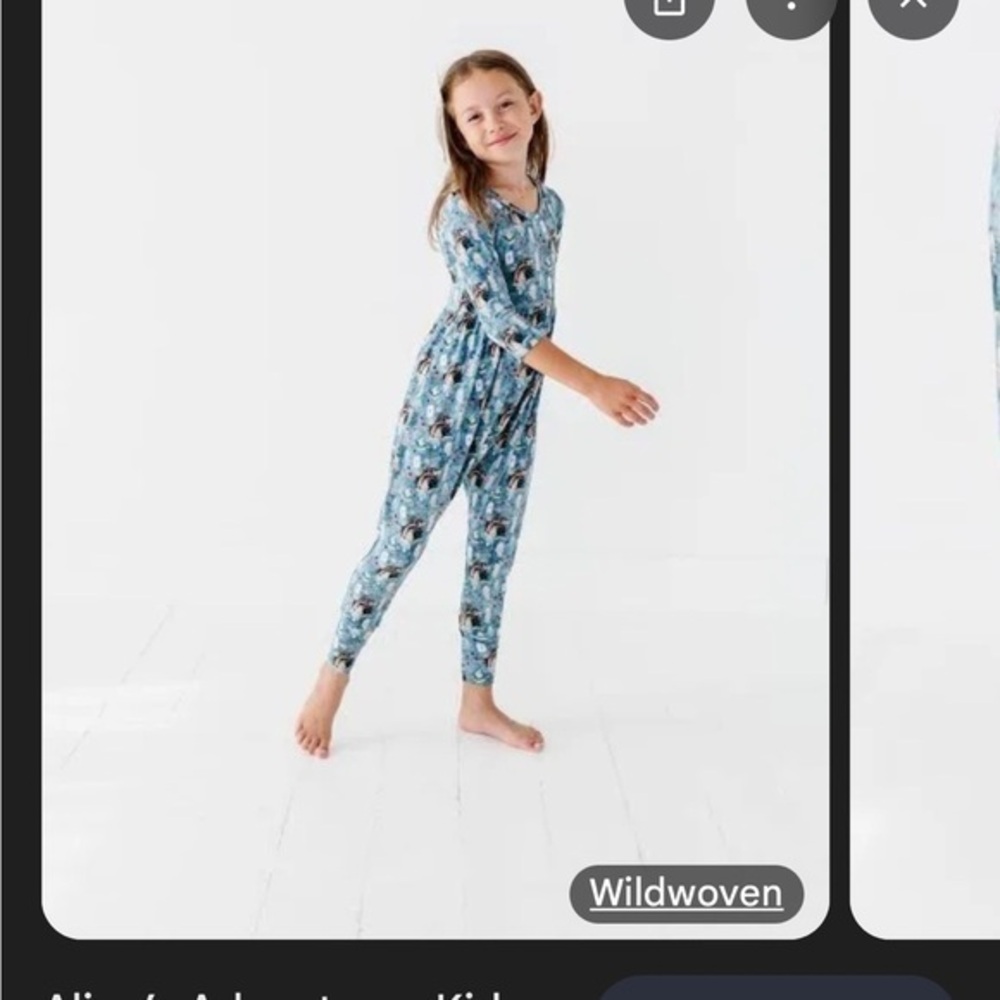 Wildwoven TENCEL Modal Bedding Set Alice’s Adventures Kids’ Twiggy Romper 5/6